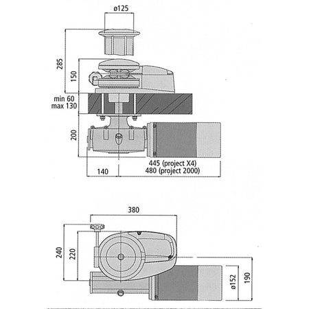 X4 2300W 24V. C/Campana Mm. 12
