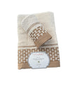 Set Asciugamani 1+1 Via Roma 60 Romantica – Spugna di Cotone Jacquard 420 gr/m²