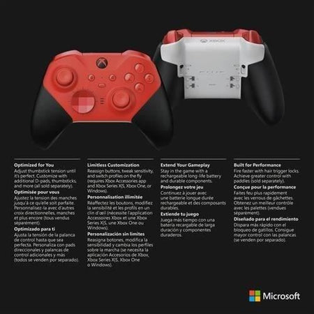 Controller Xbox wireless - Elite Series 2 Core - Rosso
