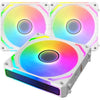 XIGMATEK - Starlink Ultra Arctic (Bianco) - Confezione da 3 ventole per PC - 3x120mm ARGB - 800-2000 RPM -