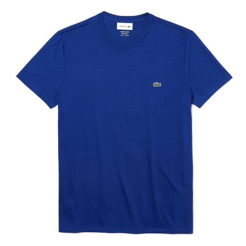 T-Shirt Uomo Lacoste Tinta Unita Con Logo T-Shirt Casual Maniche Corte Scollo Rotondo 100% Cotone