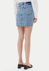 KARL LAGERFELD GONNA KLJ PATCHWORK DENIM SKIRT da donna