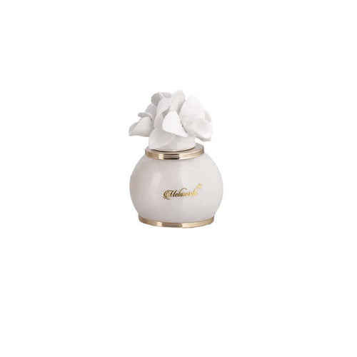 Lampada Marmo Bianco Orchidea Melaverde – Bomboniera Porcellana 10x13 cm