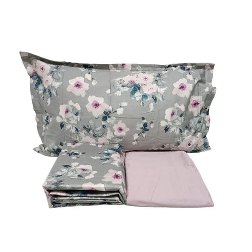 Completo Lenzuola Victorine Matrimoniale Raso di Cotone Eleganti