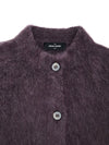 Gran Sasso Cardigan con Colletto alla Corena in Bordeaux da donna