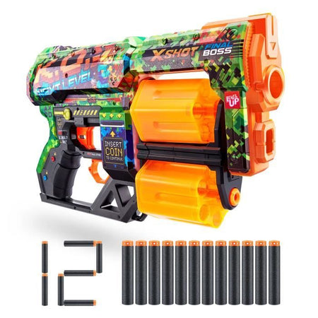 Lanciatore di freccette - ZURU - X-SHOT Dread - Doppia canna rotante - 7 design - Gittata 27 m
