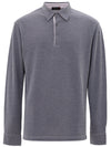 Corneliani Polo Blu a maniche lunghe da uomo