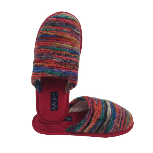 de fonseca Folk Meravigliose Ciabatte Artistiche da Donna, Pantofole Invernali in Cotone di Prima Scelta, Slippers Comode e Lavabili per Casa, Ultima Moda qualità