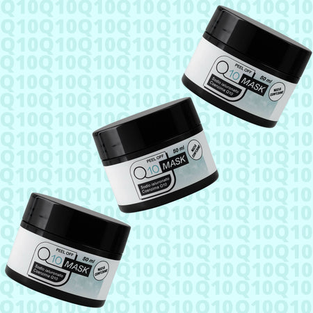 Maschera Viso Anti-Età con Coenzima Q10 e Acido Ialuronico – Trattamento Effetto Lifting, Peel Off, Idratante e Rimpolpante, Tonica e Idratata | AlohaLabs Q10 Mask 50ml
