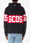 GCDS FELPA BAND LOGO HOODIE da uomo