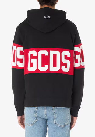 GCDS FELPA BAND LOGO HOODIE da uomo