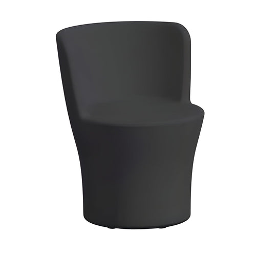 Poltroncina Comfy Moon pouf in resina con schienale alto Made in Italy