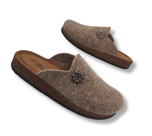 Originali Zoccoli Alpini, Ciabatte Uomo e Donna Invernali, Calde Sabot Tirolesi in Lana Cotta, 100% Made in Italy