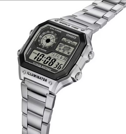 Orologio Casio AE-1200WHD-1A Uomo, in acciaio Inox