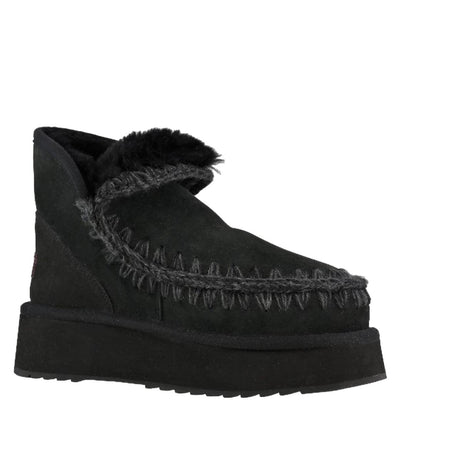 MOU stivali donna mou - mini eskimo platform boot - nero da donna