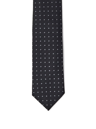 JIL SANDER Cravatta 7 cm in Seta Nera Jacquard Jil Sander da uomo