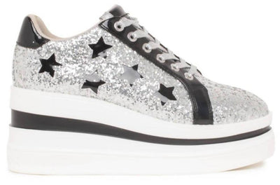 Guess Sneakers Donna Platform Scarpa Trainer Zeppa 8.5 Cm Lacci Suola In Gomma Fl7kra Ele12 Fashion Scarpe Da Ginnastica