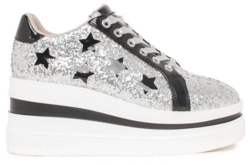 Guess Sneakers Donna Platform Scarpa Trainer Zeppa 8.5 Cm Lacci Suola In Gomma Fl7kra Ele12 Fashion Scarpe Da Ginnastica