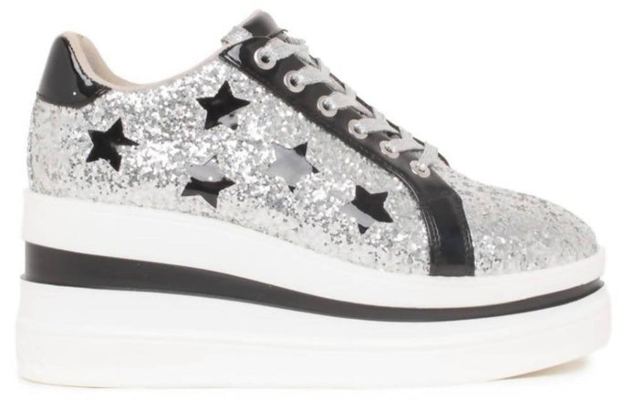 Guess Sneakers Donna Platform Scarpa Trainer Zeppa 8.5 Cm Lacci Suola In Gomma Fl7kra Ele12 Fashion Scarpe Da Ginnastica