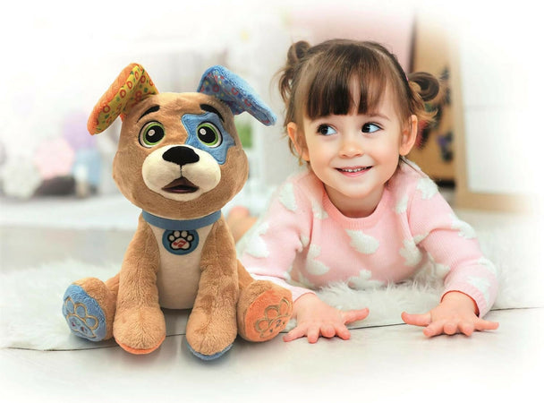 CLEMENTONI - Clementoni Baby - Timmy Parla Gioca Canta - Peluche Interattivo Parlante in Italiano per Bambini di 12+ Mesi, Stimola lo Sviluppo Sensoriale e Cognitivo, Lingua Italiana, 17583