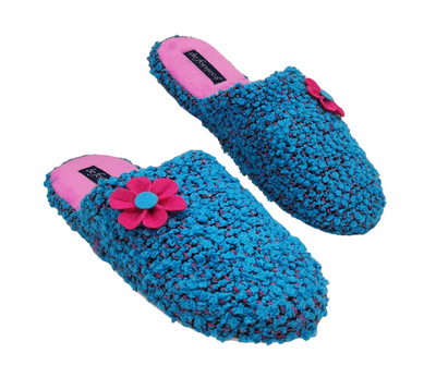 de fonseca Ciabatte Bouclé Suola in Gomma Antiscivolo, Pantofole Donna Estate Inverno in Cotone Traspirante