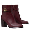 TORY BURCH stivali donna tory burch - t lock heeled ankle boot 80mm - bordeaux da donna