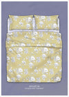 Completo lenzuola matrimoniale Atelier 30 Randi in cotone percalle, con federe 4 volani, qualità sostenibile Made in Italy