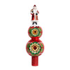 Puntale per albero di Natale in vetro decorazione natalizia h 33 cm
