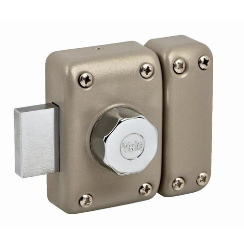 Pulsante/Cilindro serratura serratura - YALE - YV25BT-45 - Protezione antistrappo - 4 chiavi - Beige
