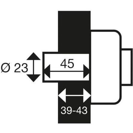 Pulsante/Cilindro serratura serratura - YALE - YV25BT-45 - Protezione antistrappo - 4 chiavi - Beige