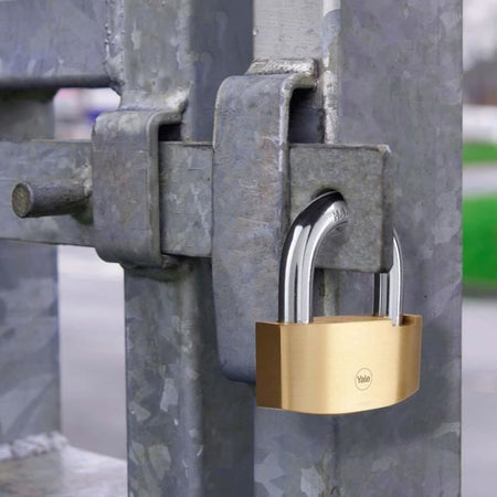 Lucchetto di sicurezza a martello - YALE - Y2B/80/138/1 - Ottone 80 mm - Arco in acciaio cementato - 3 chiavi