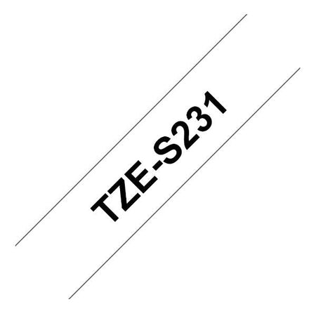 BROTHER NASTRO LAMINATO DA 12MM (8M) NERO SU BIANCO