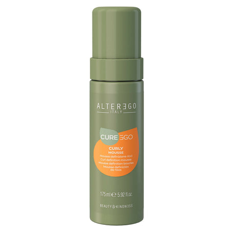 alterego curego curly mousse 175 ml, dona elasticità e idratazione ai capelli ricci