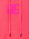Dolce & Gabbana Felpa con Cappuccio Rosa con Logo DG da uomo