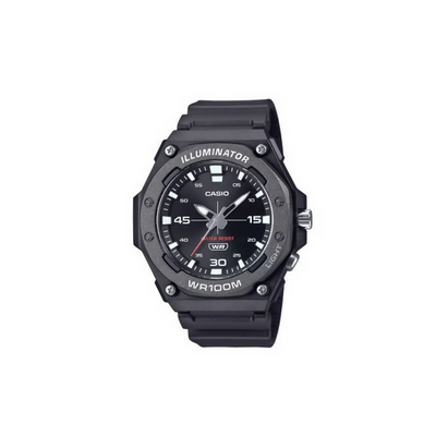Orologio Casio per uomo in acciaio impermeabile con movimento al quarzo nero, MW-620H-1A