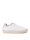 P448 Sneakers Thea Piton in Pelle bianca . da donna