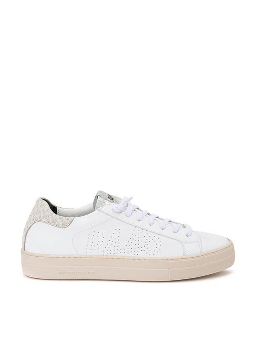 P448 Sneakers Thea Piton in Pelle bianca . da donna