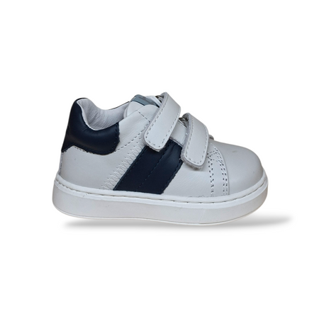 Scarpe Primi Passi Balducci Cita Pelle Bianco Blu Made in Italy Bambino