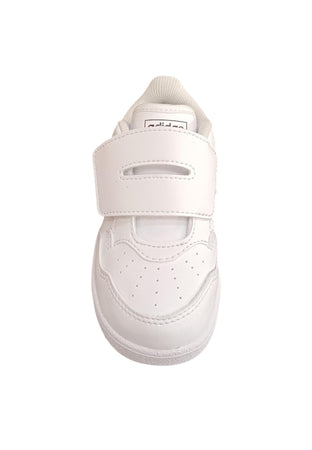 sarpe sneakers Bambini e ragazzi adidas hoops  bianco-nero velcro