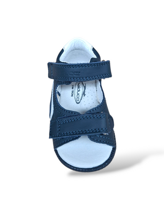 Sandalo Primi Passi Balducci Cita Pelle Blu Celeste Made in Italy Bambino