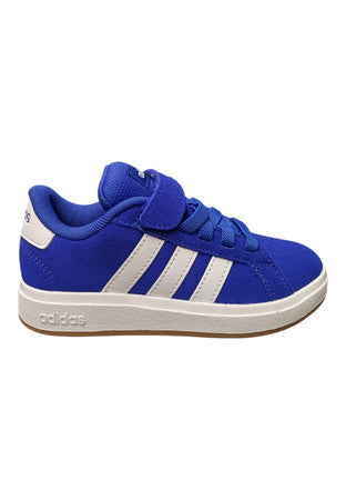 Scarpe sneakers Bambini e ragazzi adidas GRAND COURT  azzurro-bianco laccio elastico e velcro