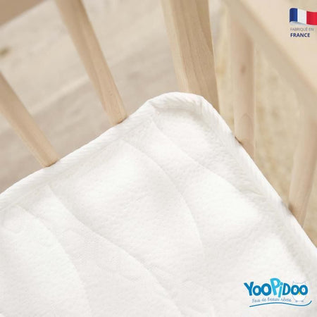 Materasso Baby in Bambù - YOOPIDOO - 60x120 cm - Viscosa Morbida e Assorbente - Reversibile - Sfoderabile