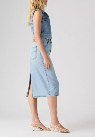 LEVI'S GONNA HR BACK SLIT SKIRT RIVETING da donna