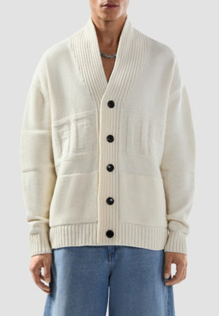 GCDS CARDIGAN LOGO BUTTONED CARDIGAN da uomo