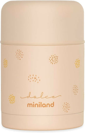 MINILAND Thermos in acciacio - Food Thermy colore Vaniglia - 600ml - realizzato in doppio strato di acciaio che mantiene il cibo freddo o caldo per ore