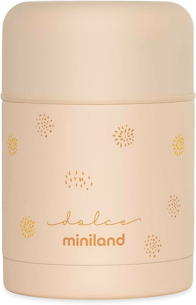 MINILAND Thermos in acciacio - Food Thermy colore Vaniglia - 600ml - realizzato in doppio strato di acciaio che mantiene il cibo freddo o caldo per ore