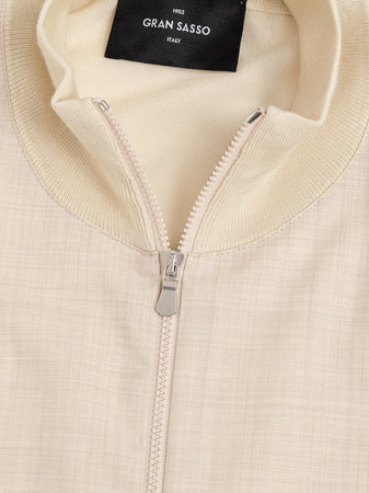 Gran Sasso Maglia Beige con Zip Manica Lunga da uomo