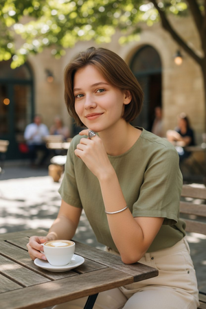 Bellissimo set composto da: ? Anello in acciaio argentato con disegno inciso, misura 18 mm, dallo stile minimal ma deciso, perfetto per completare ogni outfit Y2K. ? Bracciale argentato con design particolare e finitura metallica lucida, arricchito da d