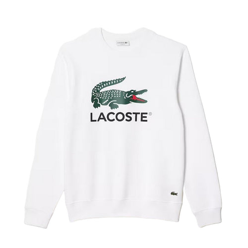 Lacoste felpe senza cappuccio uomo lacoste - sweatshirt - bianco da uomo