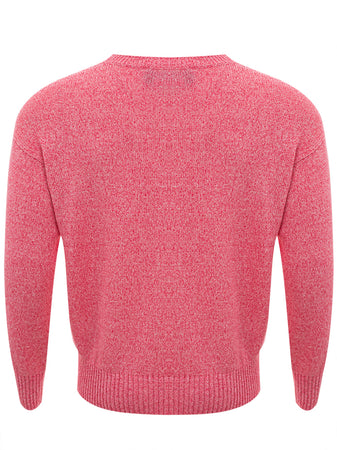 Gran Sasso Maglia Girocollo in Cotone Rosa da uomo